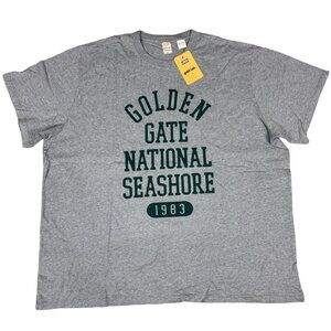 Levis Gold Tab Grey Graphic T-Shirt Size XXL Cotton Blend